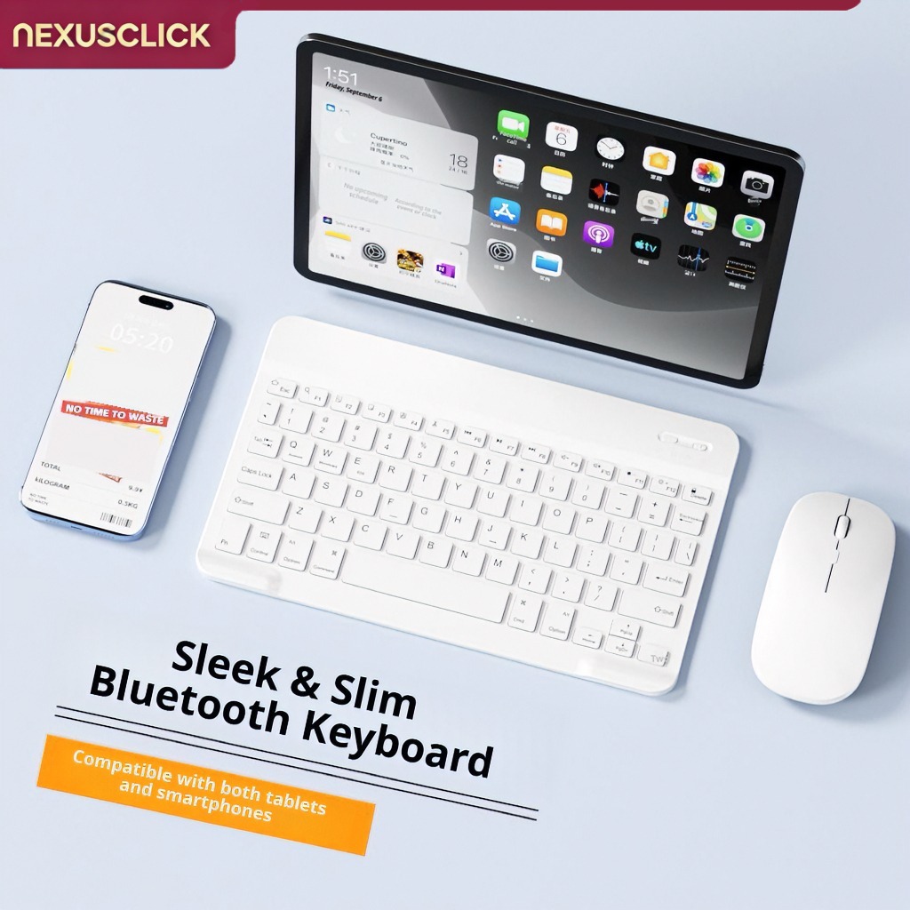 Android Tablet Gaming Accessories - لوحة مفاتيح وماوس بلوتوث من NexusClick
