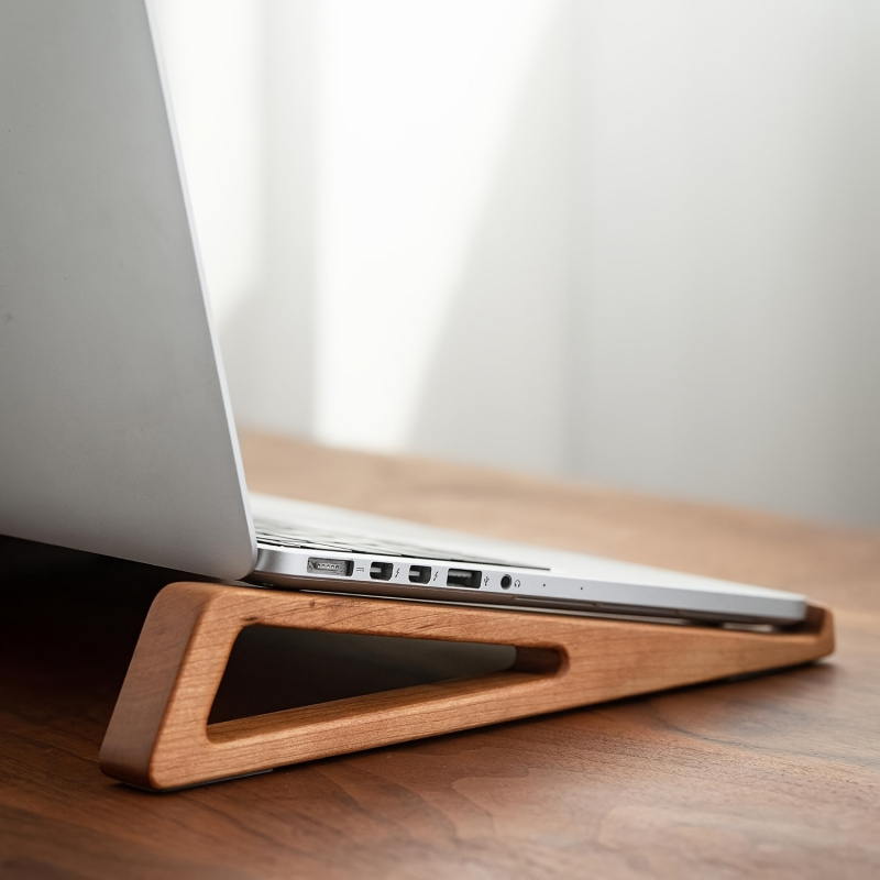 Cooling Stand Tablet - حامل لابتوب خشبي قابل للطي ومحمول