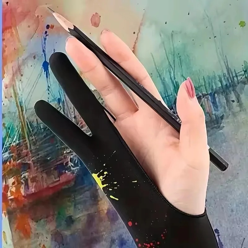 قفاز رسم مضاد للمس بفتحتين للأ - مراجعة Drawing Glove Artist وسعره