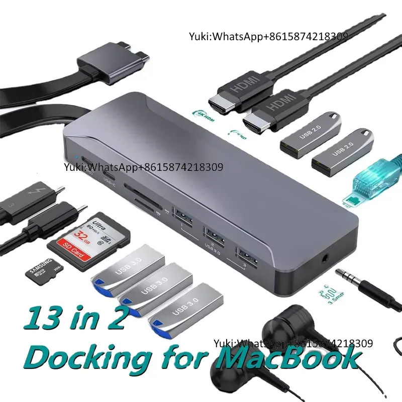 محطة إرساء USB C مزدوجة الشاشة - مراجعة Usb Hub Type C وسعره