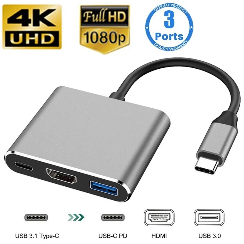 USB C HUB 3in1 نوع C 3.0 إلى H - مراجعة Usb Hub Type C وسعره