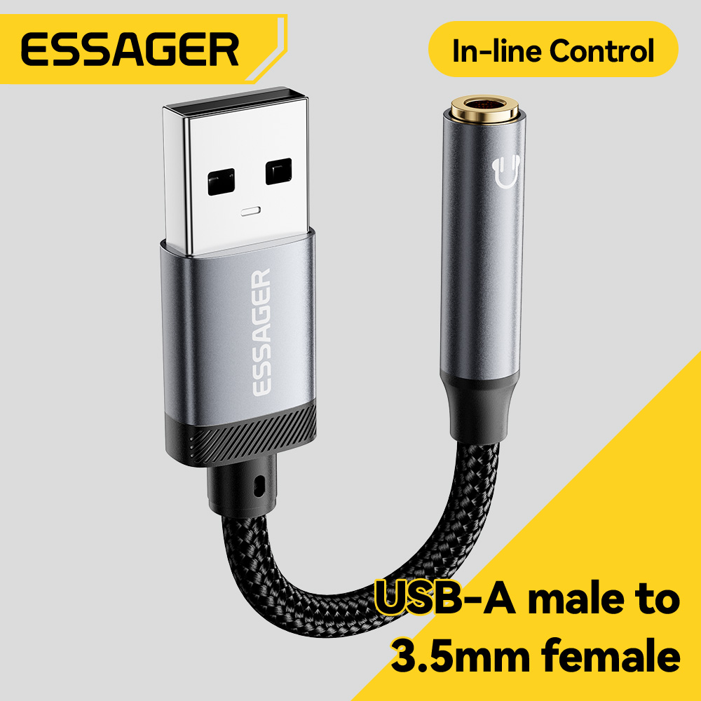 كابل صوت Essager من USB إلى 3. - مراجعة Wired Earphone Lightning وسعره