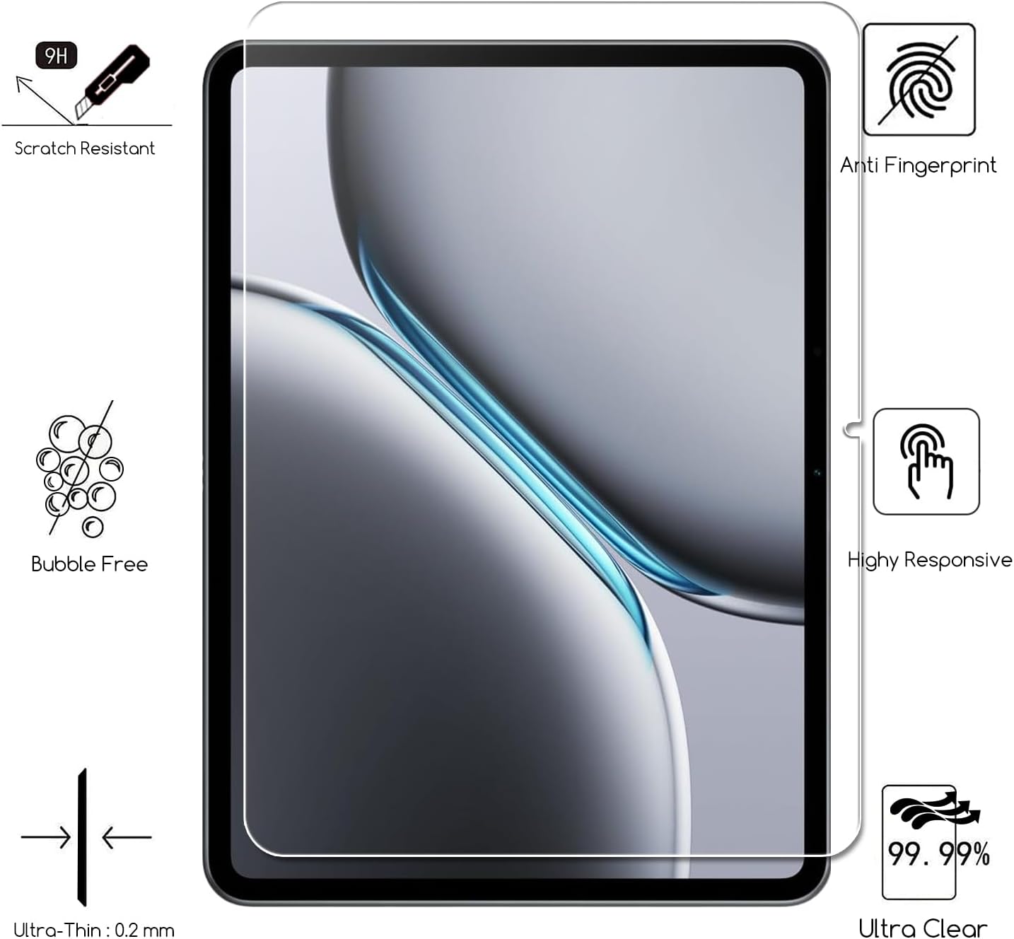 1 قطعة واقي شاشة من الزجاج الم - مراجعة Oneplus Tablet Accessories وسعره