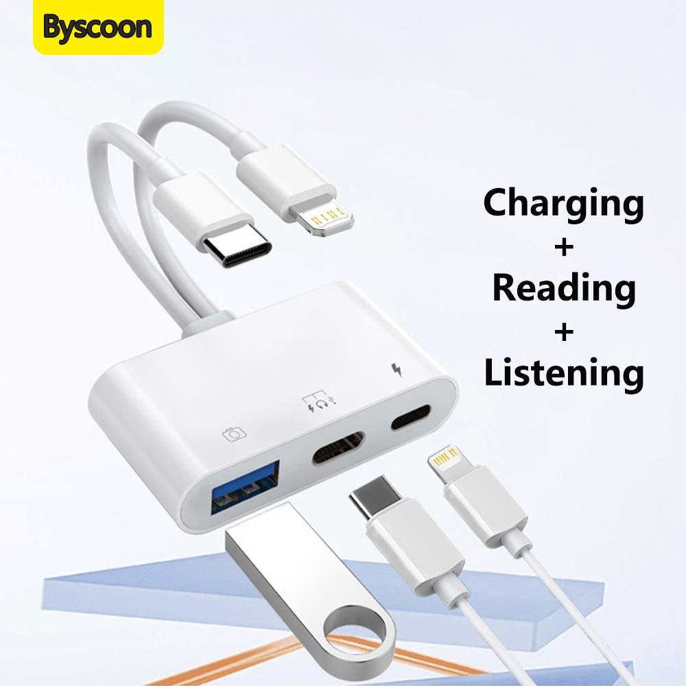 2 في 1 البرق نوع C إلى USB OTG - مراجعة Wired Earphone Lightning وسعره